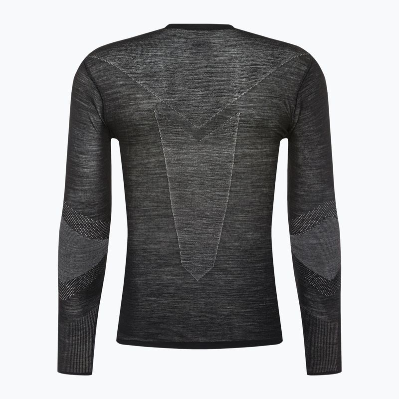 Pánska termoakčná mikina Smartwool Intraknit Merino 200 Crew black/white 2