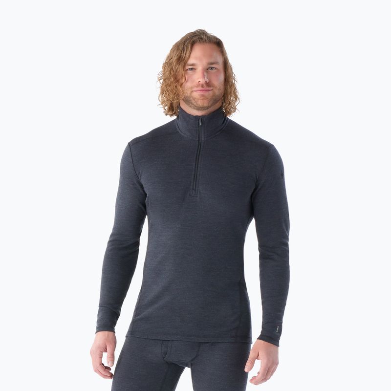 Pánska termálna mikina Smartwool Merino 250 Baselayer 1/4 Zip Boxed charcoal heather