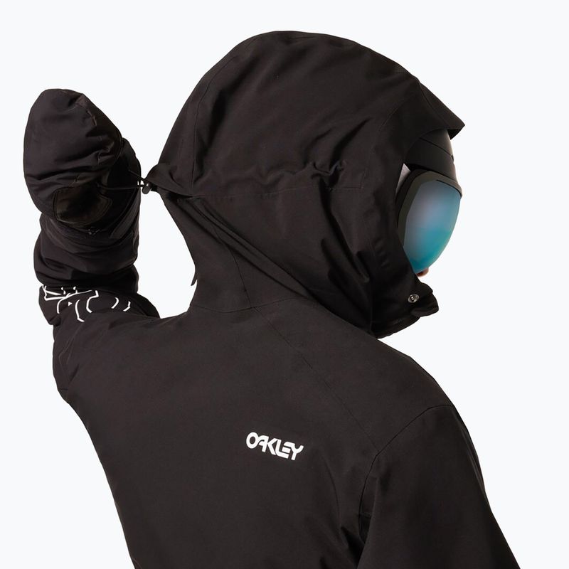 Pánska snowboardová bunda Oakley TNP TBT Insulated black/white logo 13