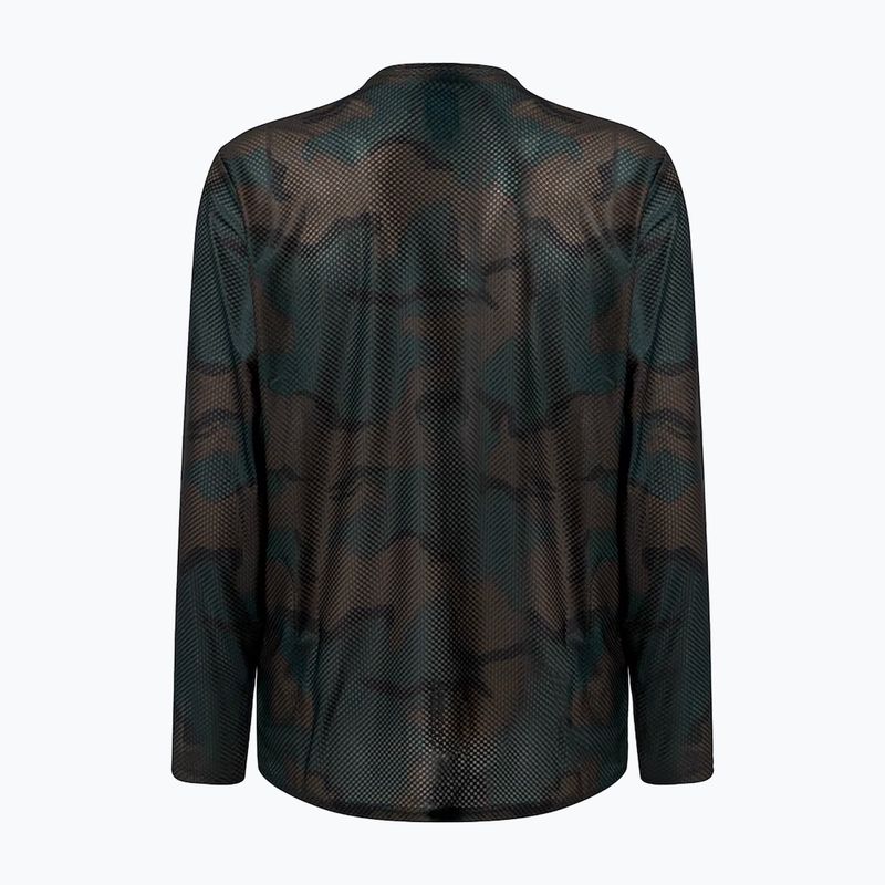 Pánsky cyklistický dres Oakley Ride Free LS šedo-zelený FOA4455 9