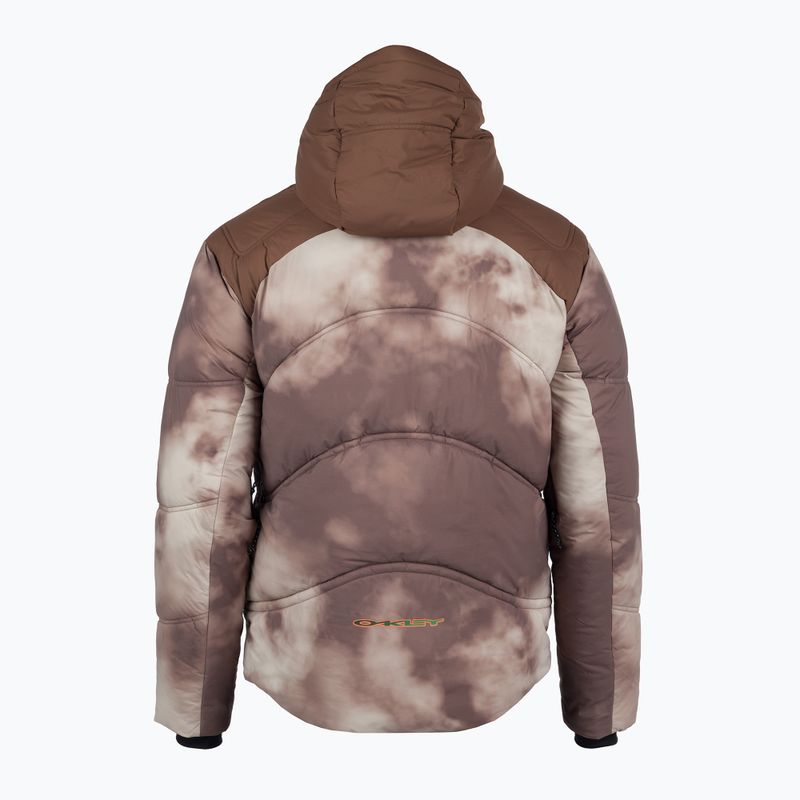 Pánska snowboardová bunda Oakley TC Rykkinn brown clouds print 14