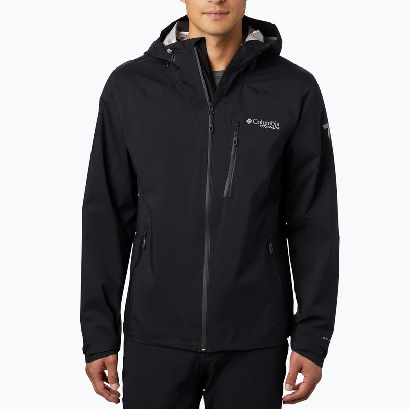 Columbia pánska softshellová bunda Titan Pass 2.5L Shell 010 black 1888941