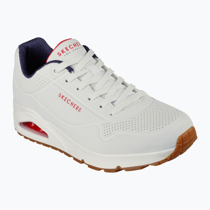 Pánska obuv SKECHERS Uno Stand On Air white/navy/red 8