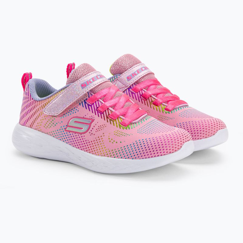 SKECHERS Go Run 600 Shimmer Speeder detská tréningová obuv light pink/multi 4