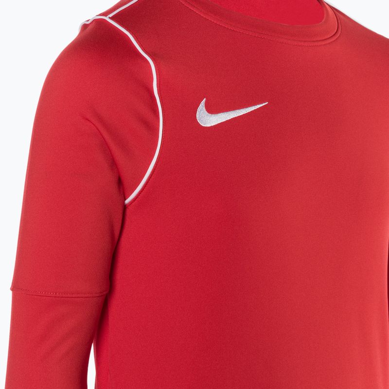 Detská futbalová mikina Nike Dri-FIT Park 20 Crew univerzitná červená/biela/biela 3