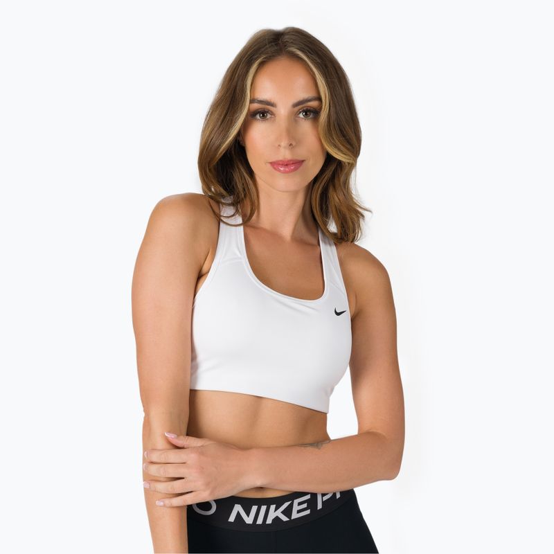 Nike Dri-FIT Swoosh fitness podprsenka biela BV3630-100