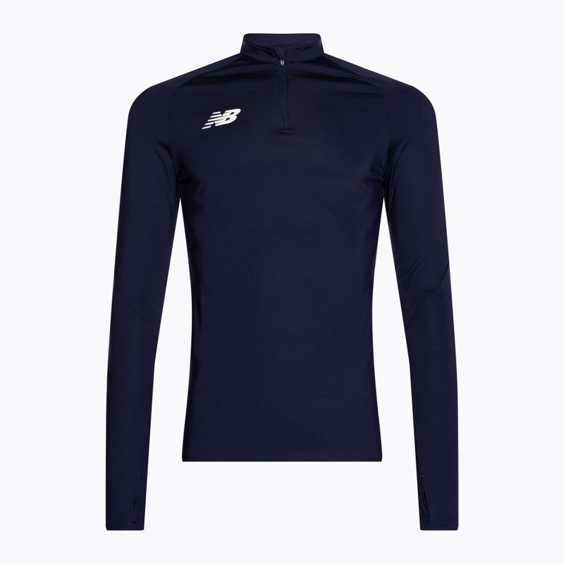 Pánska futbalová mikina New Balance Training 1/4 Zip Knitted navy blue NBEMT9035