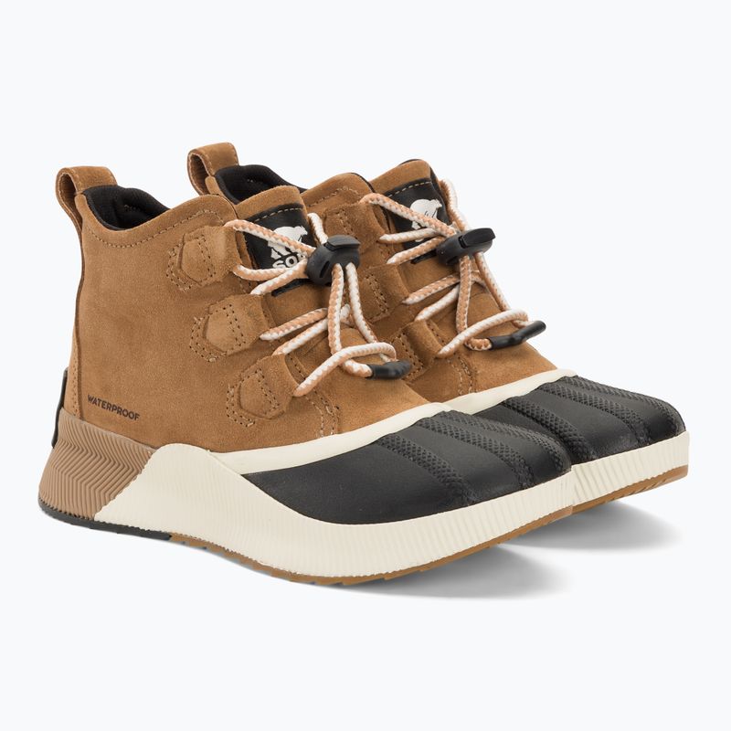 Sorel Ona Classic Suede camel brown/sea salt junior snow boots 4