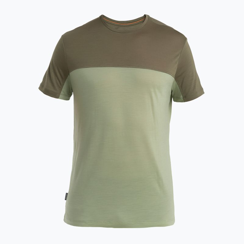Pánske trekingové tričko Icebreaker Merino Cool-Lite Sphere III SS Tee Colour Block lichen/loden 7