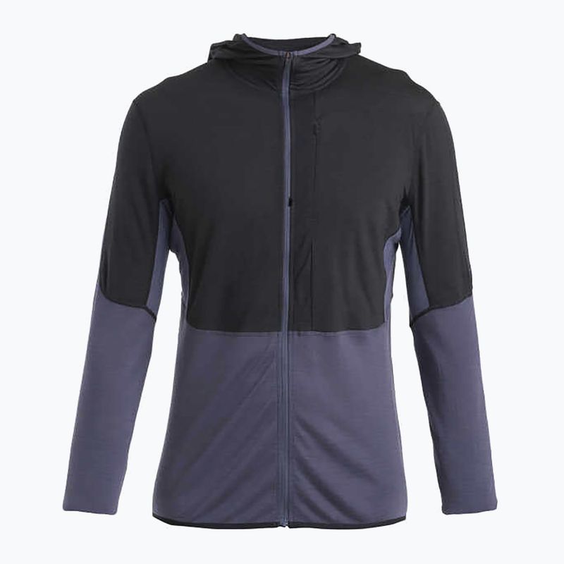 Pánska trekingová bunda Icebreaker Merino 200 Realfleece™ Descender black/graphite/cb