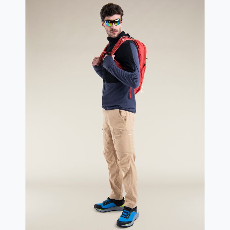 Pánska trekingová bunda Icebreaker Merino 200 Realfleece™ Descender black/graphite/cb 8