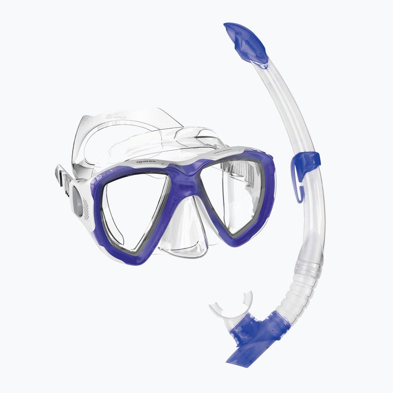 Súprava na šnorchlovanie Mares Combo Trygon blue/white/clear