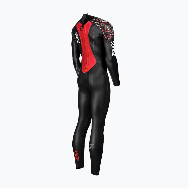 Dámska plavecká pena Zoggs Ow Myboost Shell Fs 3,2 mm black/red 2
