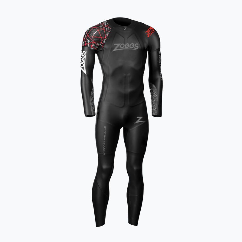 Pánska plavecká pena Zoggs Ow Myboost Shell Fs 3,2 mm black/red