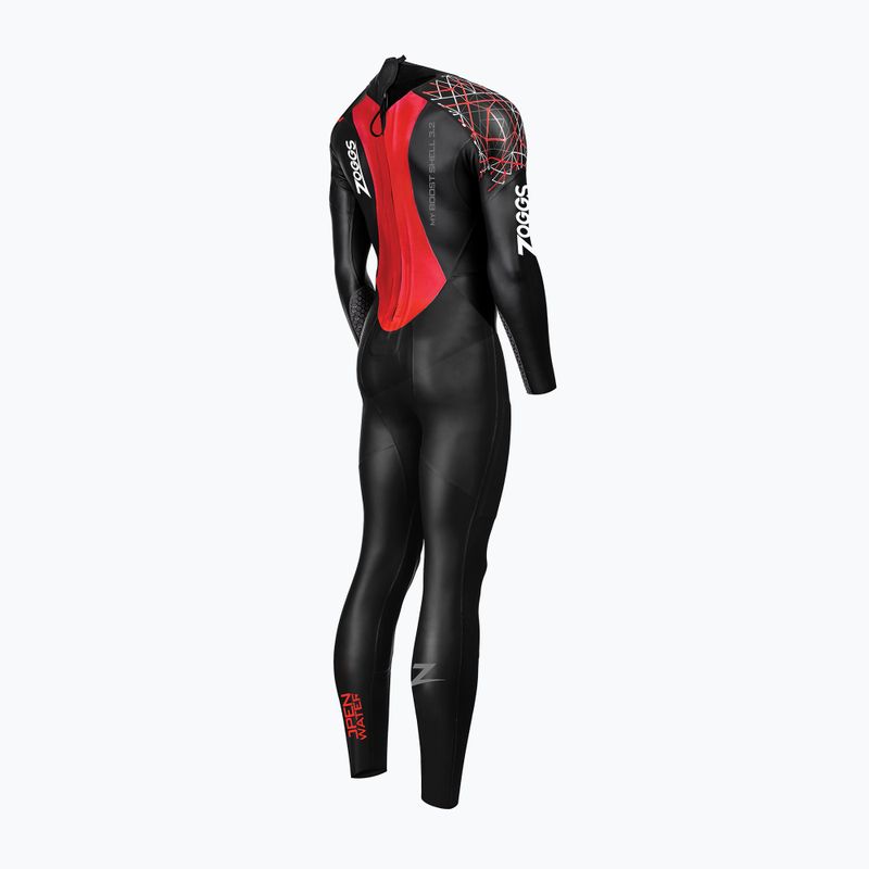 Pánska plavecká pena Zoggs Ow Myboost Shell Fs 3,2 mm black/red 2