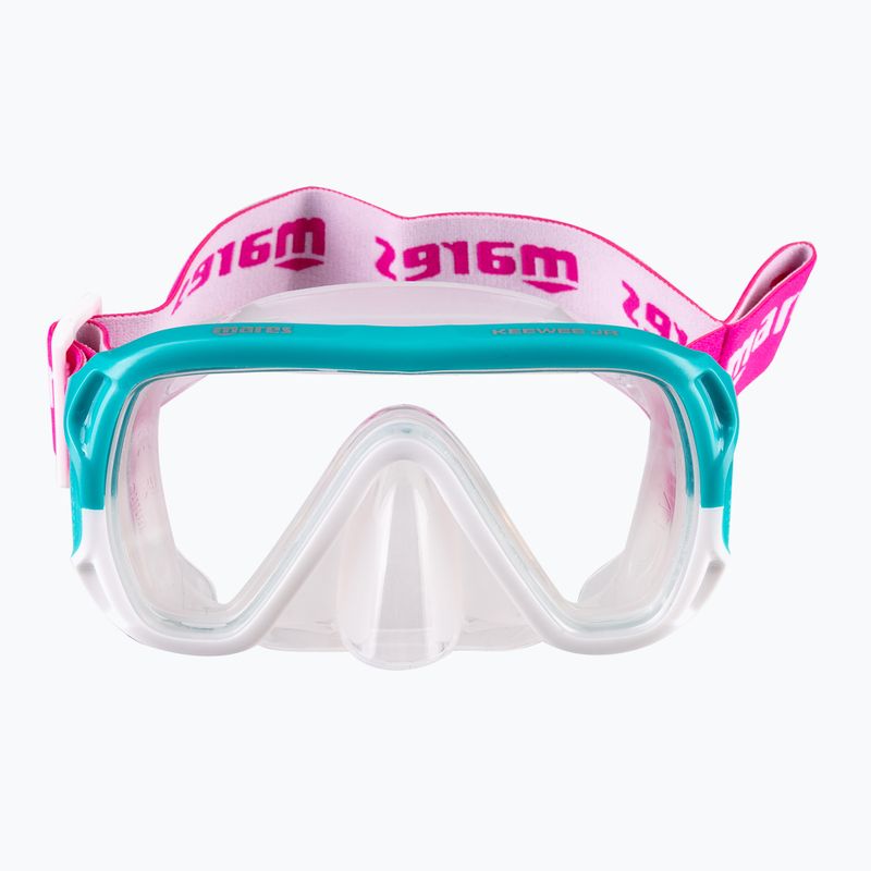 Súprava na šnorchlovanie detská Mares Combo Keewee Junior aqua/white/clear 2