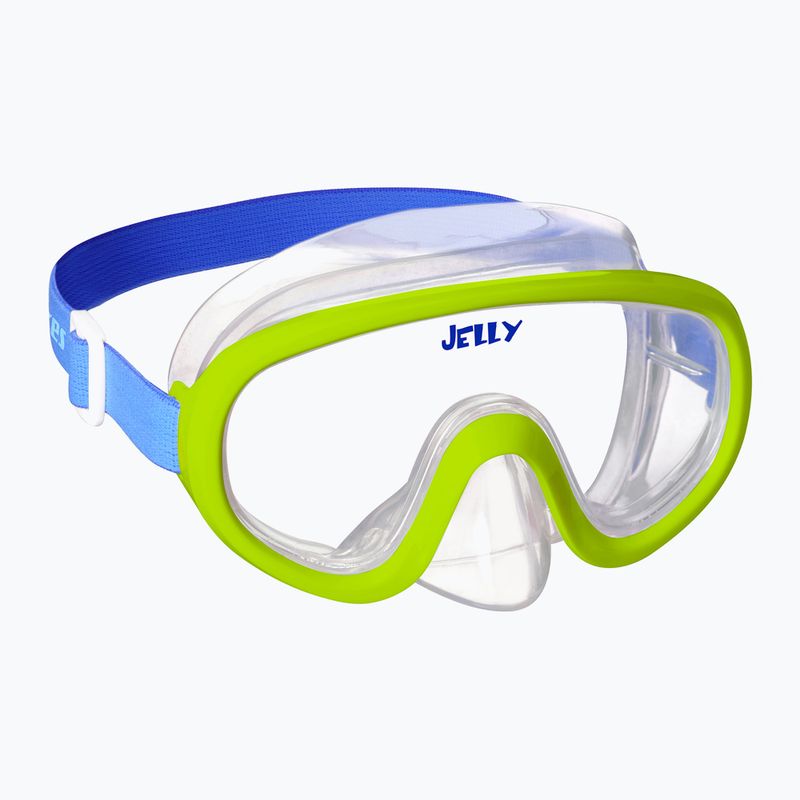 Súprava na šnorchlovanie detská Mares Combo Jelly lime/blue/clear 2