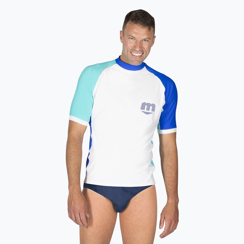 Pánske plavecké tričko Mares Rashguard Shield white
