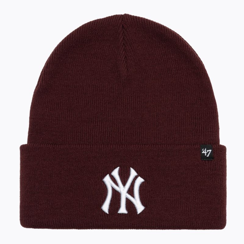 Zimná čiapka 47 Brand MLB New York Yankees Haymaker dark maroon