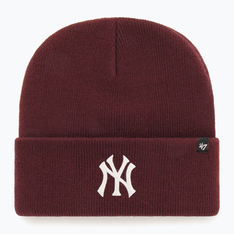 Zimná čiapka 47 Brand MLB New York Yankees Haymaker dark maroon