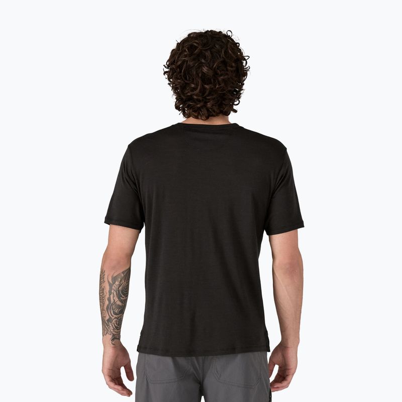 Pánske tričko Patagonia Cap Cool Merino Blend Graphic Shirt heritage header/black 2