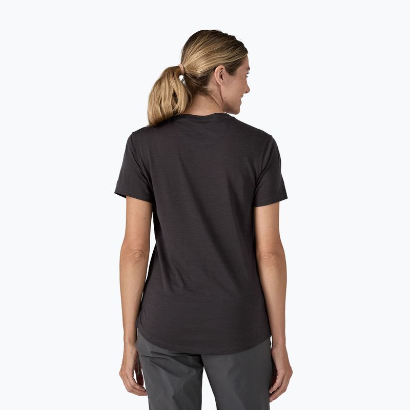 Dámske tričko Patagonia Cap Cool Merino Blend Graphic Shirt heritage header/black 2
