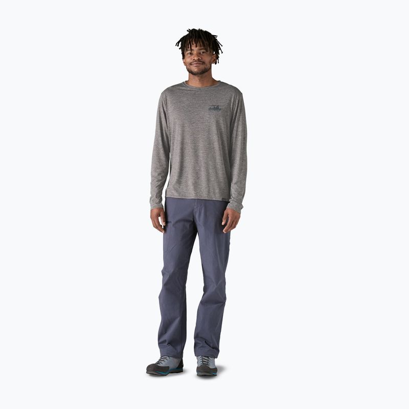 Pánske tričko Patagonia Cap Cool Daily Graphic 73 skyline/feather grey s dlhým rukávom 4