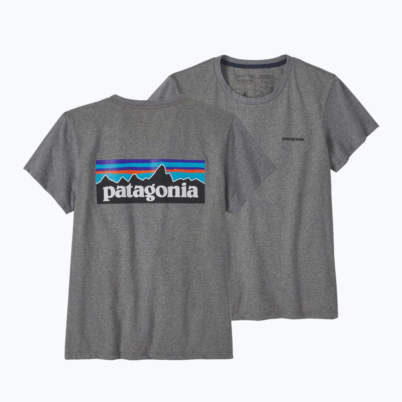 Dámske trekingové tričko Patagonia P-6 Logo Responsibili-Tee gravel heather 3