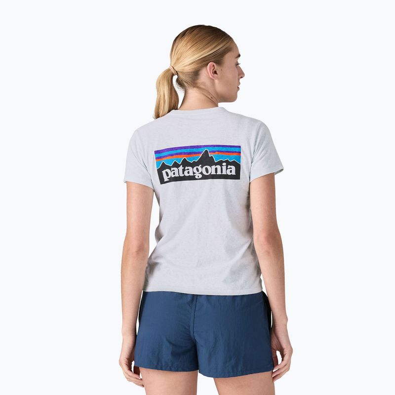 Dámske trekingové tričko Patagonia P-6 Logo Responsibili-Tee white 3
