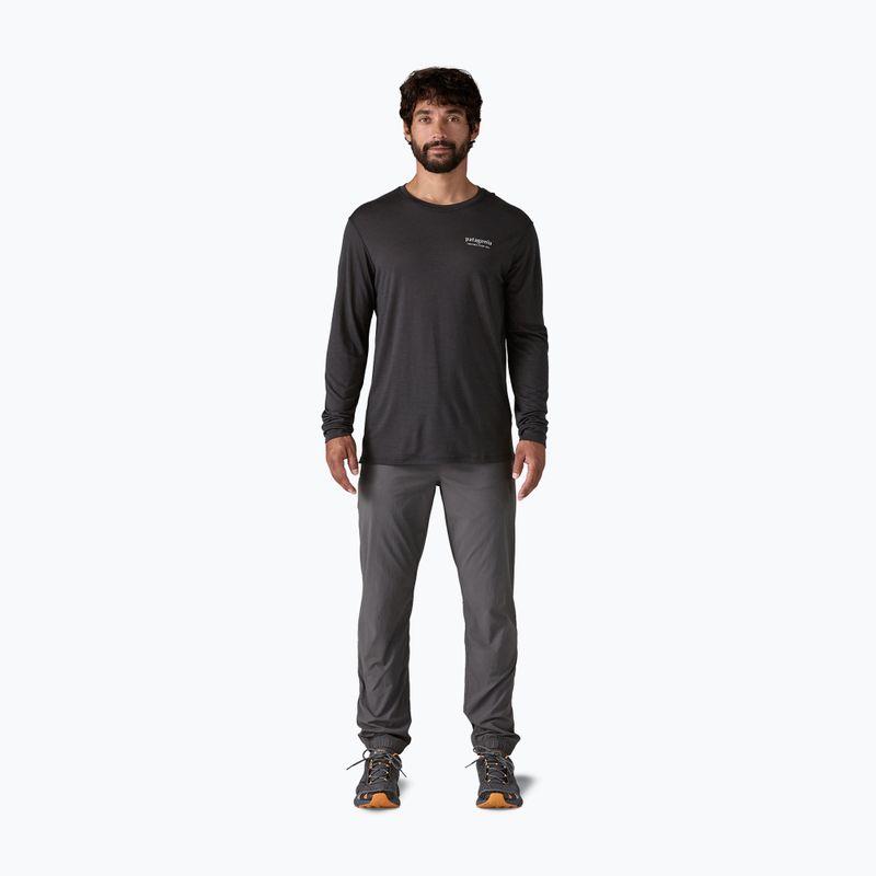 Pánske tričko Patagonia Cap Cool Merino Blend Longsleeve Graphic heritage header/black 2