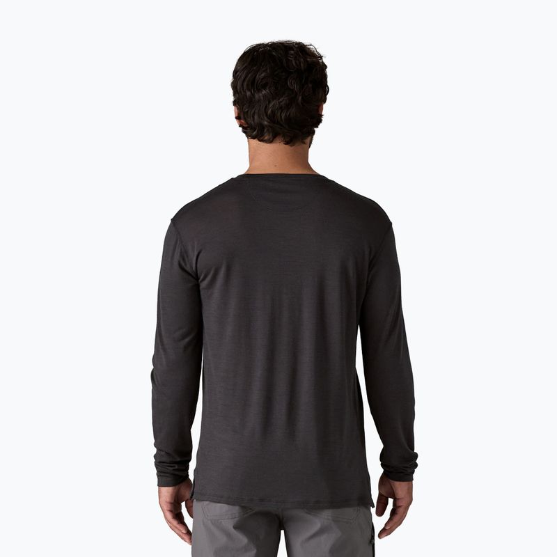 Pánske tričko Patagonia Cap Cool Merino Blend Longsleeve Graphic heritage header/black 3