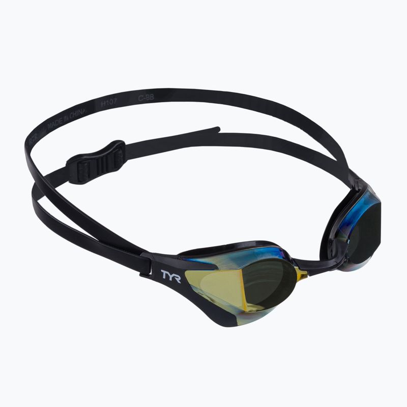 Plavecké okuliare TYR Tracer-X RZR Mirrored Racing black/gold LGTRXRZM_751