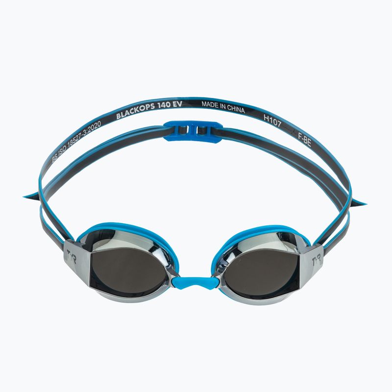Detské plavecké okuliare TYR Blackops 140 Ev Racing Mirrored strieborné/modré/čierne 2