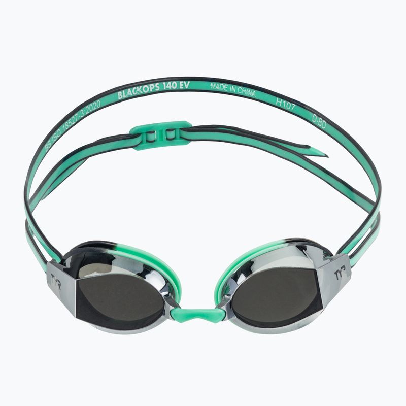 Dámske plavecké okuliare TYR Blackops 140 Ev Racing Mirrored silver/ mint/ black 2