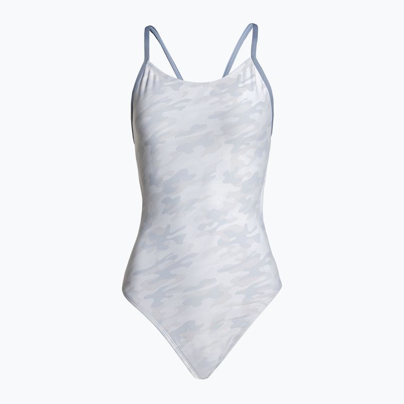 Dámske jednodielne plavky TYR Whiteout Camo Cutoutfit white CWCM_1_28