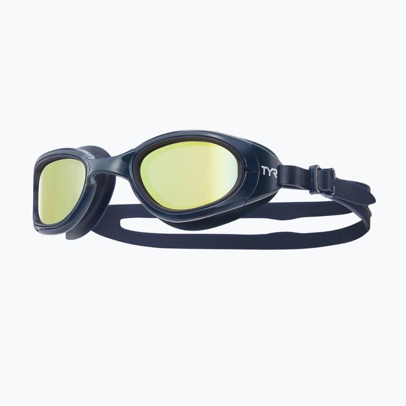 Plavecké okuliare TYR Special Ops 2.0 Mirrored gold/ navy/ navy