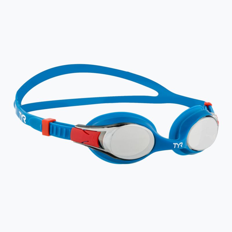 Plavecké okuliare TYR pre deti Swimple Metallized silver/blue