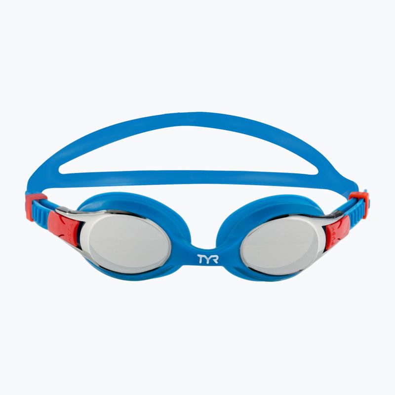 Plavecké okuliare TYR pre deti Swimple Metallized silver/blue 2