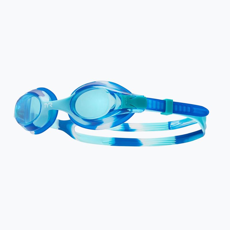 Detské plavecké okuliare TYR Swimple Tie Dye Non-Mirrored blue/clear/clear