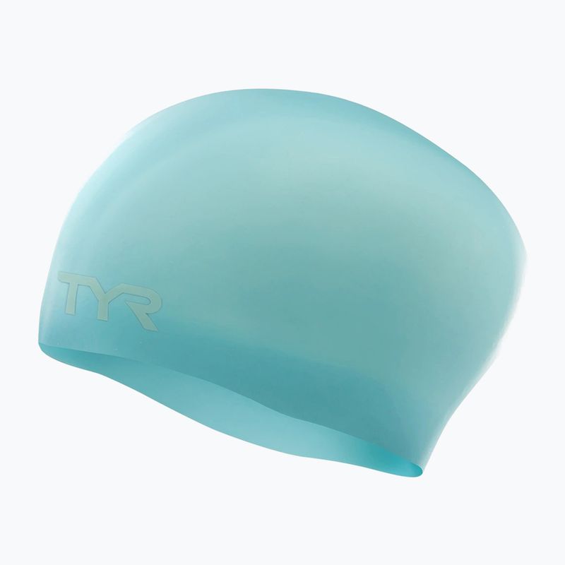 Plavecká čiapka TYR Long Hair Wrinkle Free Silicone light blue