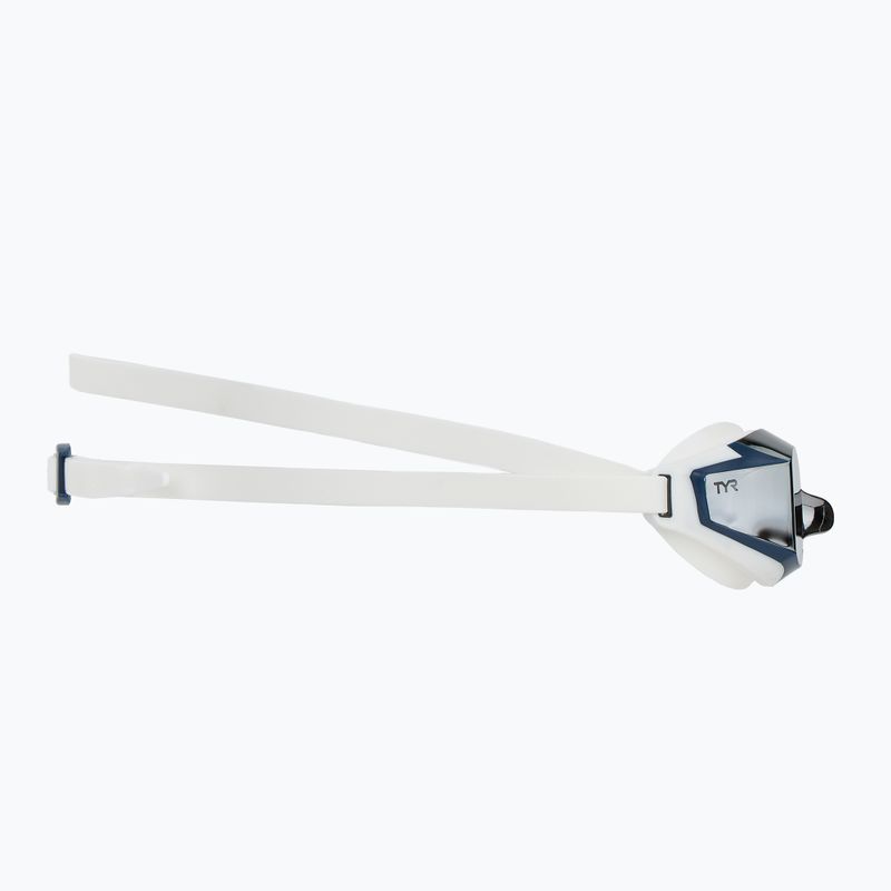 Plavecké okuliare TYR Stealth-X Performance Mirrored silver/white 3