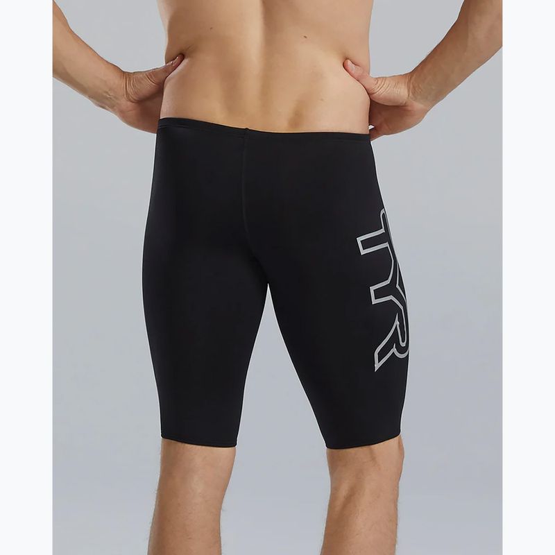 Pánske plavky jammer TYR Soild Large Logo Jammer black 2