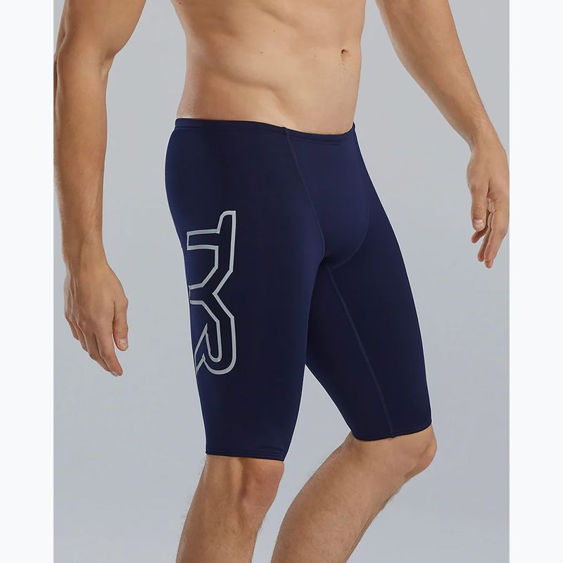 Pánske plavky jammer TYR Soild Large Logo Jammer navy 7