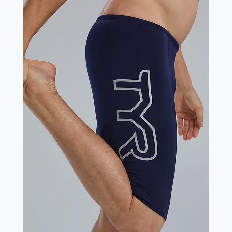 Pánske plavky jammer TYR Soild Large Logo Jammer navy 9