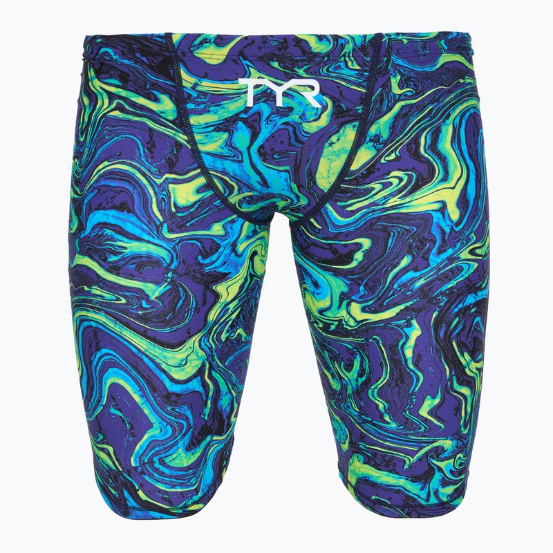 Pánske plavky jammery TYR Thresher Jammer Hyperblitz blue/green