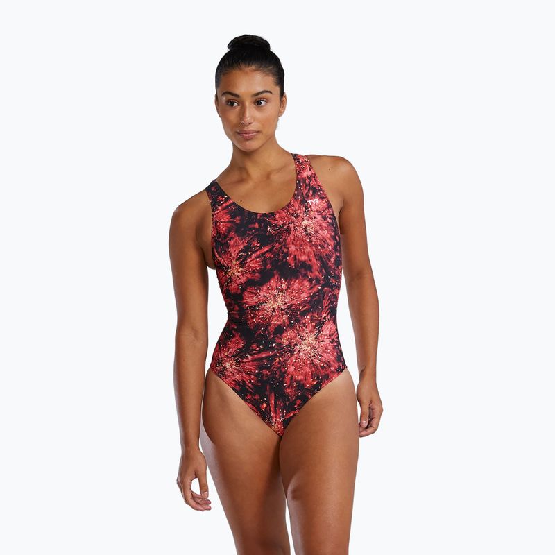 Dámske jednodielne plavky TYR Durafast Elite Radiant Flare Maxfit red