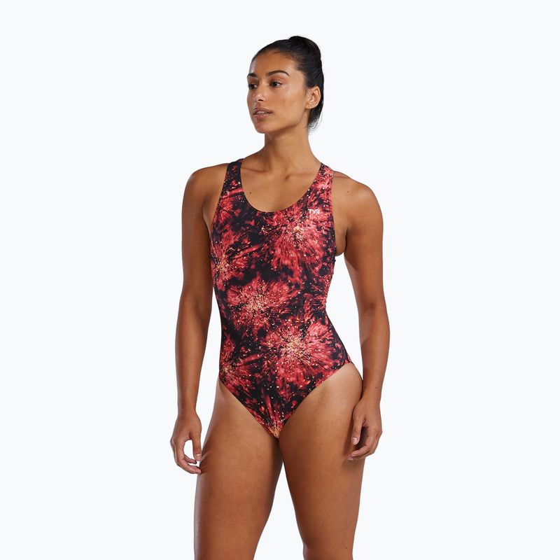 Dámske jednodielne plavky TYR Durafast Elite Radiant Flare Maxfit red 3