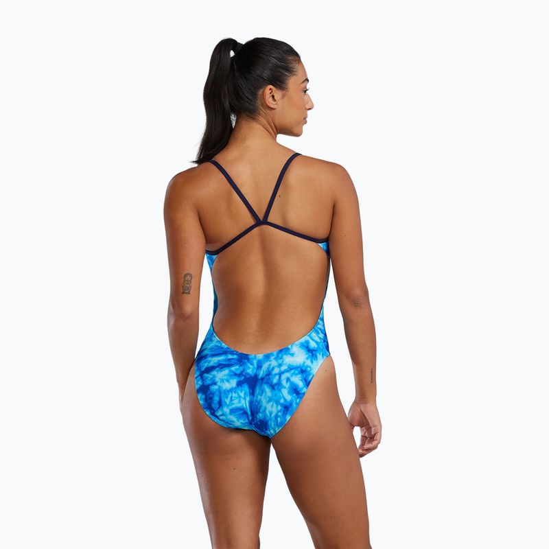 Dámske jednodielne plavky TYR Durafast Elite Azultec Cutoutfit ocean blue 2