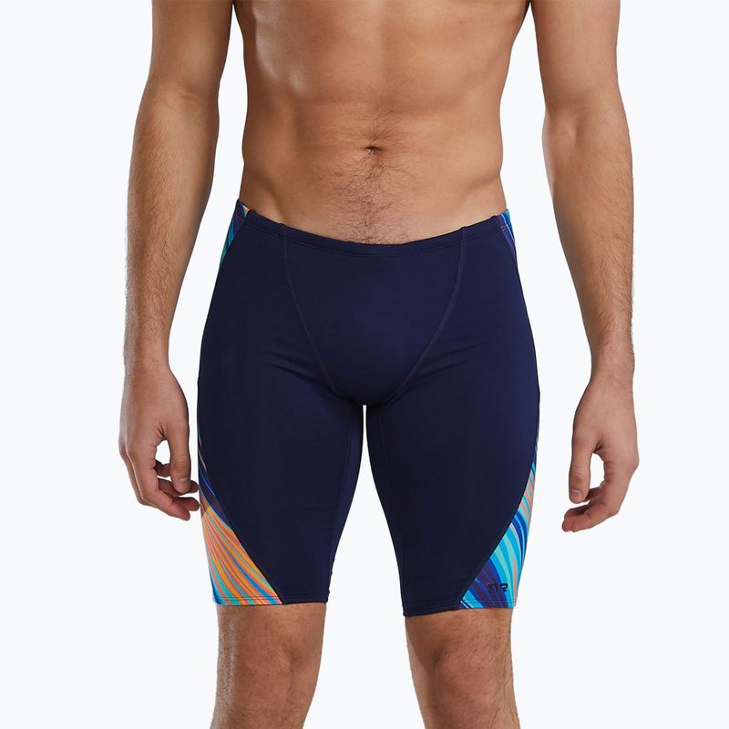 Pánske plavky jammer TYR Durafast Elite Riptidal Jammer teal/orange 5