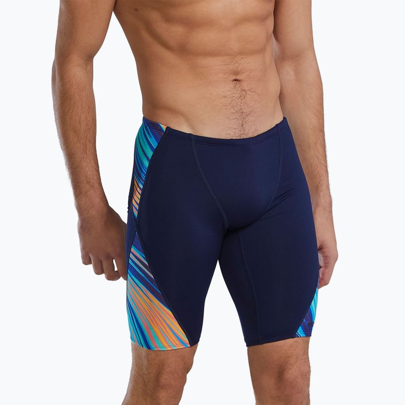 Pánske plavky jammer TYR Durafast Elite Riptidal Jammer teal/orange 8
